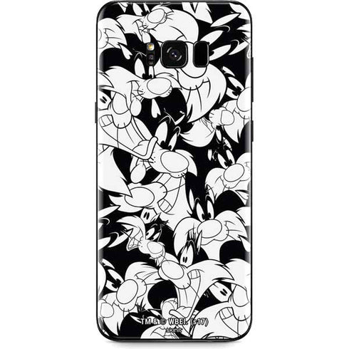 Looney Tunes Sylvester Super Sized Pattern Galaxy S8 Plus Skin